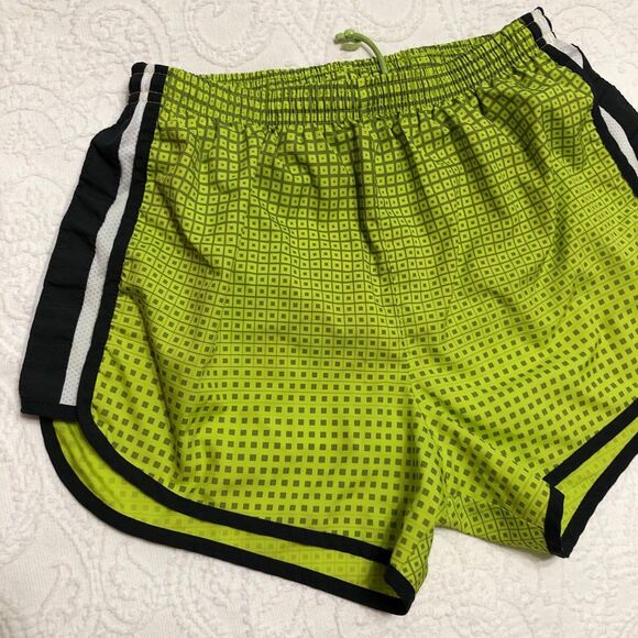 Nike Dri-Fit Athletic Running Shorts Size Small Lime Green and Black - Picture 2 of 8